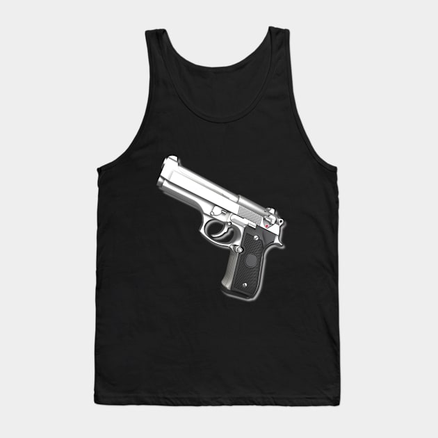 Weapons - Handgun - Beretta 92FS Centurion 9mm - 412006 Tank Top by Semenov